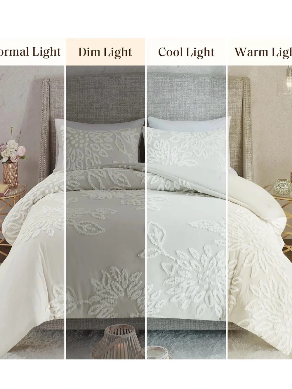 Madison Park - Floral Chenille Tufted 3-pc Comforter Set - King/Cali King